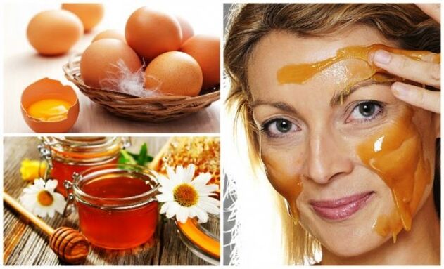 The yolk and honey mask will help even out the skin tone. 