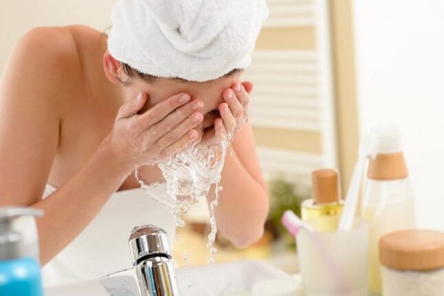 To wash your face, you should use specialized foams and gels. 